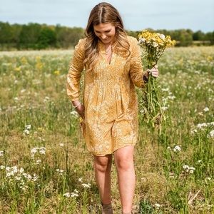 Mustard colored dress